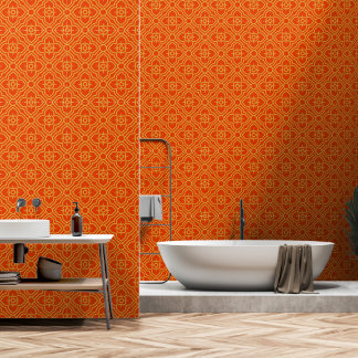 Papier Peint Motif floral oriental élégant de style thaïlandais