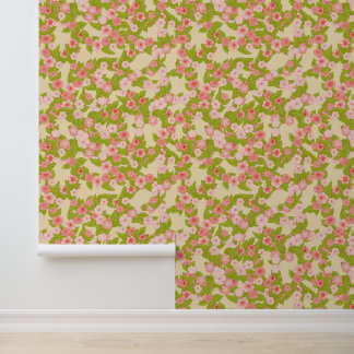 Papier Peint Motif floral rose vintage sans couture pour fond