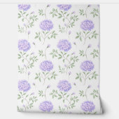 Papier Peint Motif floral violet moderne  (Déroulement)