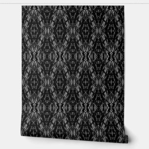 Papier Peint Motif géométrique abstrait gris noir