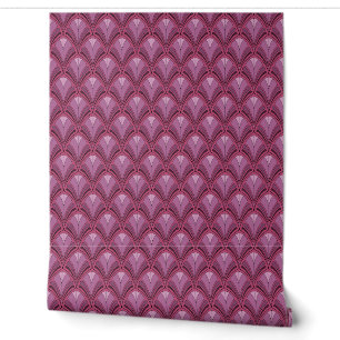 Papier Peint Motif géométrique Art déco rose violet