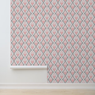 Papier Peint Motif géométrique beige rose