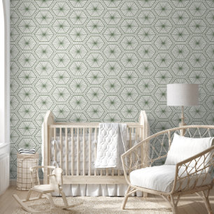 Papier Peint Motif géométrique blanc Sage