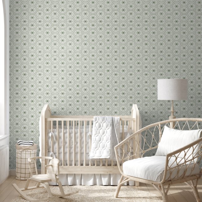 Papier Peint Motif géométrique blanc Sage (Enfants)
