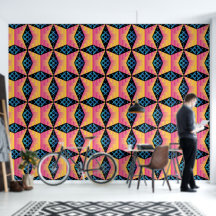Papier peint motif géométrique cool avec fond noir