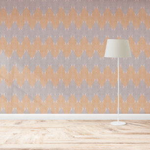 Papier Peint Motif géométrique futuriste ellipse bleu orange