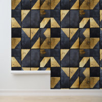 Motif géométrique noir et or
