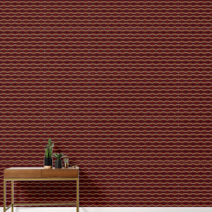Papier Peint Motif géométrique rouge et or minuscule