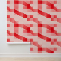 Motif géométrique rouge et rose Abstrait