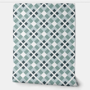 Papier Peint Motif géométrique vert doux et ardoise