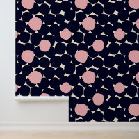 Motif grand point bleu et rose