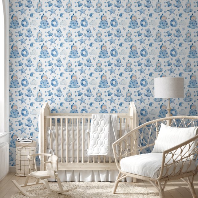 Papier Peint Motif Heure du coucher pour bébé garçon (Enfants)
