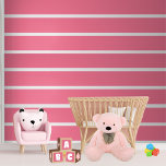 Papier Peint Motif horizontal mou rose<br><div class="desc">Papier peint Motif à rayures horizontales rose mignon. #zazzlemade #wallpaper #kids #rose #strié #motif #girl #room #salle de jeux #nursery #salle de bain</div>