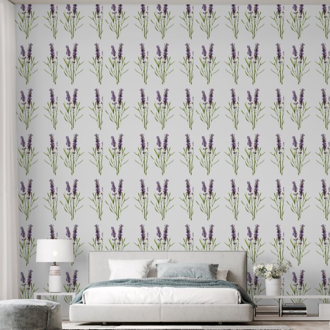 Papier Peint motif Lavender vintage (Chambre à coucher)