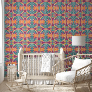 Papier Peint Motif Mandala Vintage - Bohème Chic 3