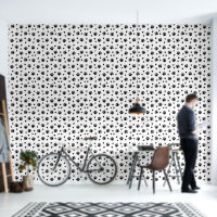 Motif mât de chien blanc et noir