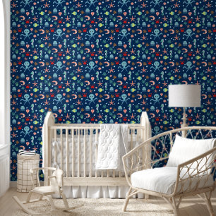 Papier Peint Motif mignon de vie marine de l'océan