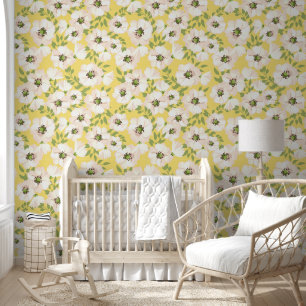 Papier Peint Motif moderne jaune et vert