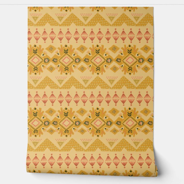 Papier peint Motif or jaune (Déroulement)