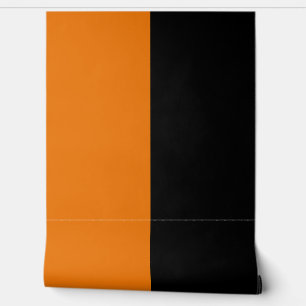 Papier Peint Motif Orange noir Vertical Big Stripes