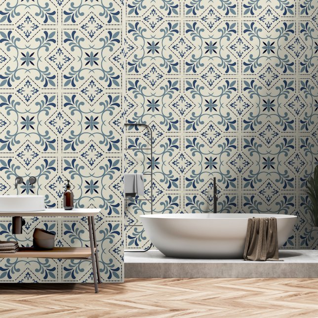 Papier Peint Motif ottoman arabe (Salle de bain)