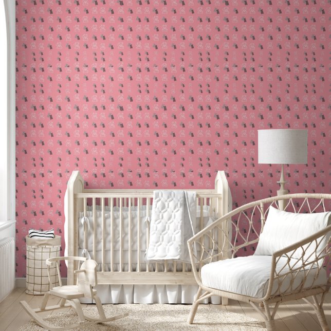 Papier Peint Motif Ours Rustique Moderne (Enfants)