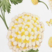 Papier Peint Motif Papillons Fleuris Hydrangea Jaune Élégant (Couture)