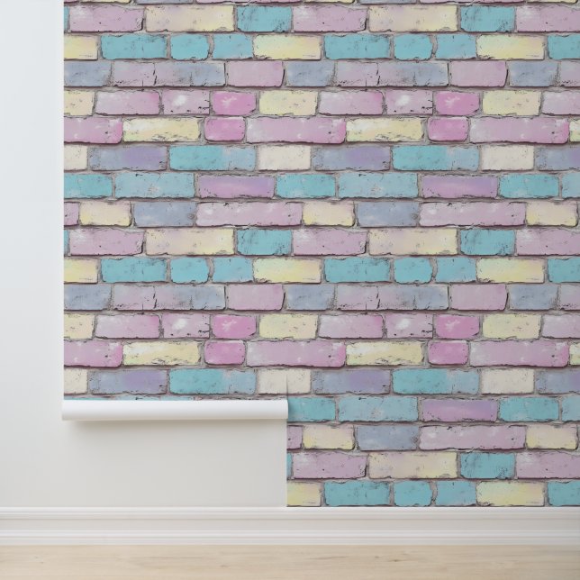 Papier Peint Motif Pastel Brick (Application)