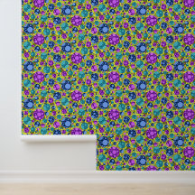 Motif pois en bleu rose Turquoise -