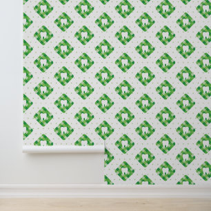 Papier Peint Motif pour dents vert
