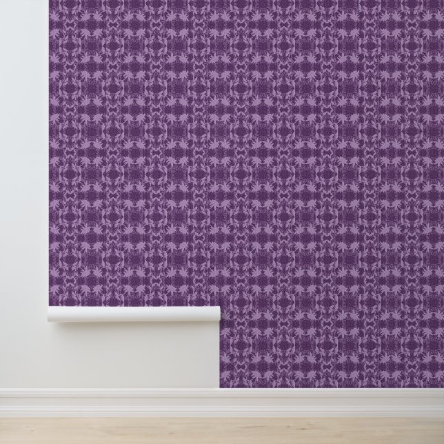 Papier peint Motif Purple Faux Lace (Application)