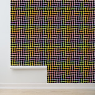 Papier Peint Motif Rainbow Houndstooth