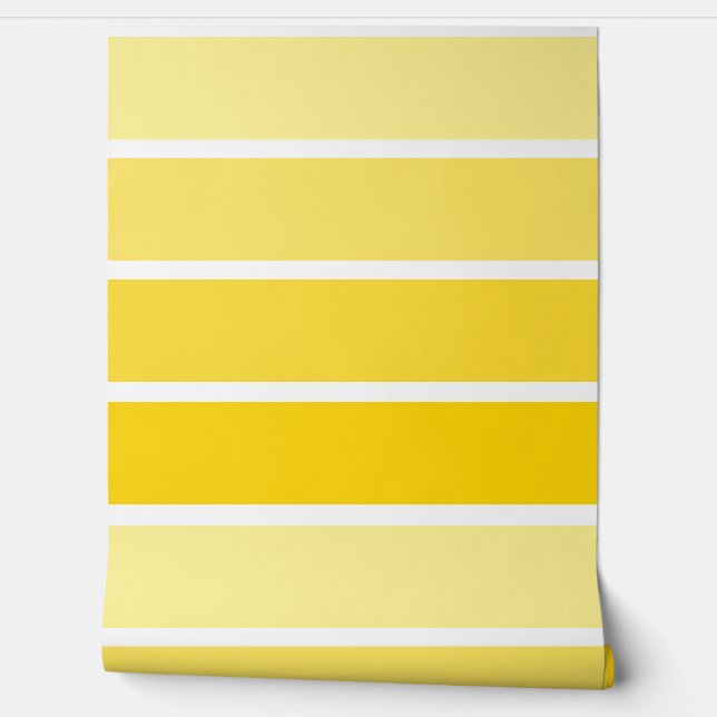 Papier Peint Motif rayé mignon Ombre jaune (Déroulement)
