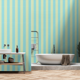 Papier Peint Motif rayé pastel doux – Citron Crème & Bernicle