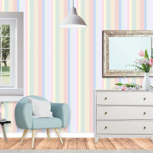 Papier Peint Motif rayé vertical pastel joli et coloré