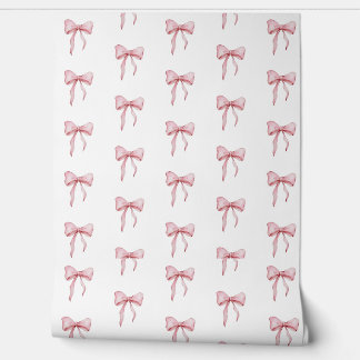 Papier Peint Motif Ruban Rose Élégant