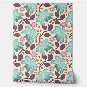 Papier Peint Motif sans couture botanique à l'aquarelle Feuille