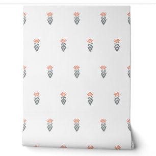 Papier Peint motif simple botanique sans couture avec des fleur