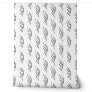 Papier Peint motif simple botanique sans couture avec plan gris