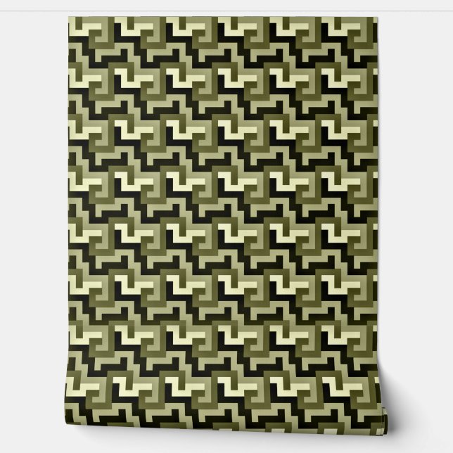 Papier peint Motif vert (Déroulement)