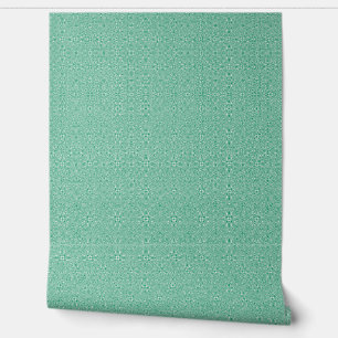 Papier Peint motif vert et blanc abstrait