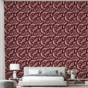 Papier Peint Motif Vintage marron et beige