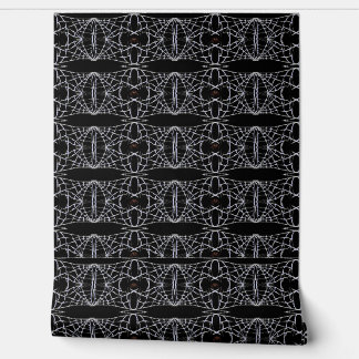Papier peint motifs araignées et toiles