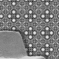 Motifs géométriques symétriques noir et blanc