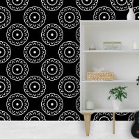 Motifs Mandala simples marocains en noir