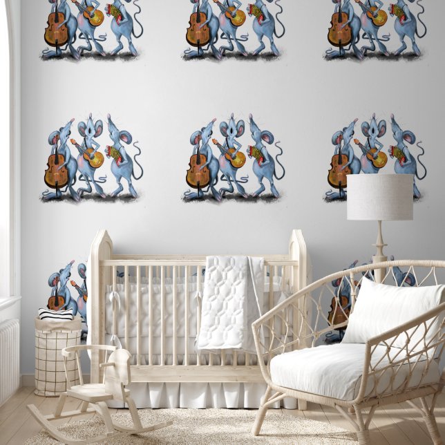 Papier Peint Mouse Music Band Funny (Enfants)