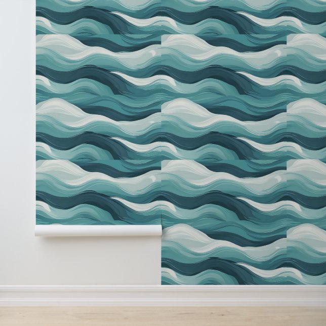 Papier Peint Mouvement fluide Peel Abstrait et Bâton (Application)