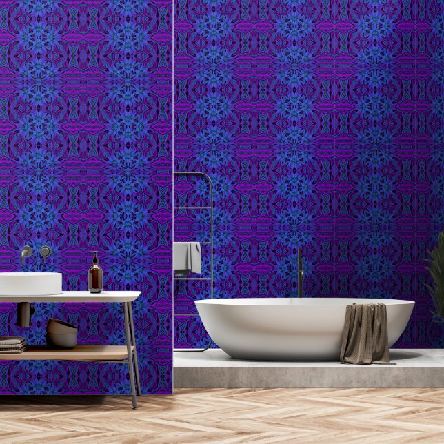 Papier Peint Mystique en bleu (Salle de bain)