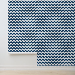 Papier Peint Navy Zigzag, Navy Chevron, Motif géométrique