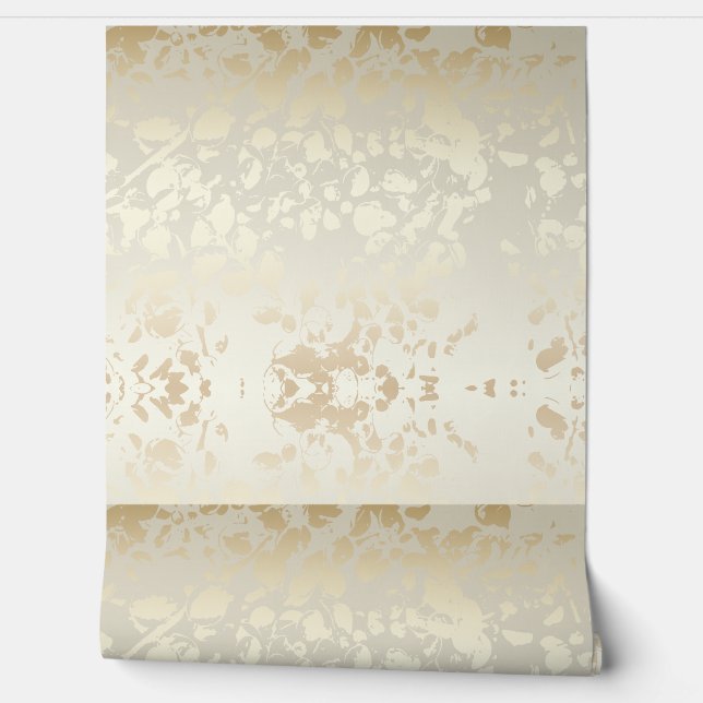 Papier Peint Neutral Beige Floral Seamless Wallpaper  (Déroulement)